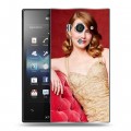 Дизайнерский пластиковый чехол для Sony Xperia acro S Эмма Стоун