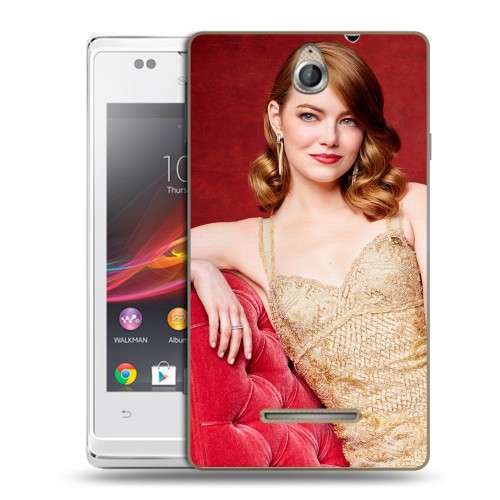 Дизайнерский пластиковый чехол для Sony Xperia E Эмма Стоун