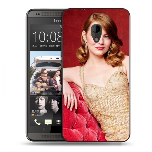 Дизайнерский пластиковый чехол для HTC Desire 700 Эмма Стоун