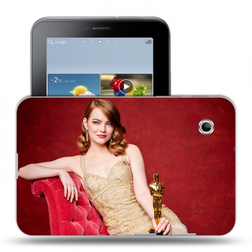 Дизайнерский силиконовый чехол для Samsung Galaxy Tab 2 7.0 Эмма Стоун