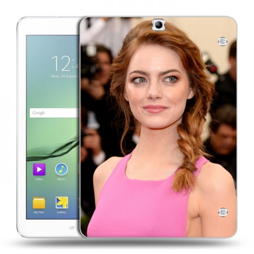 Дизайнерский силиконовый чехол для Samsung Galaxy Tab S2 9.7 Эмма Стоун