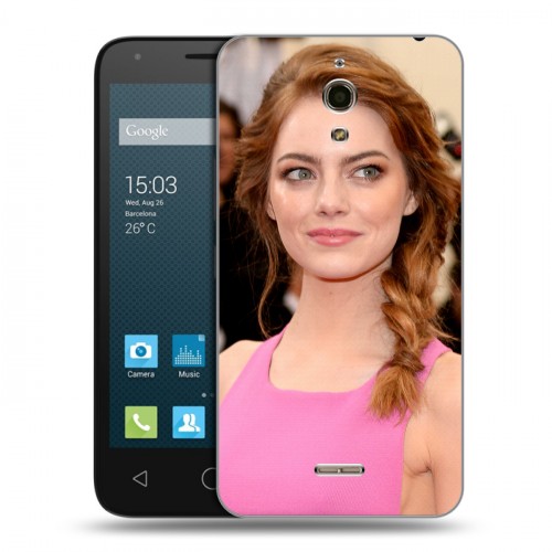 Дизайнерский силиконовый чехол для Alcatel One Touch Pixi 4 (6) Эмма Стоун