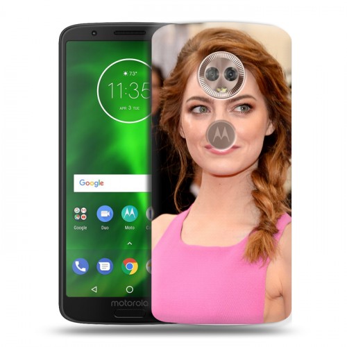 Дизайнерский пластиковый чехол для Motorola Moto G6 Эмма Стоун