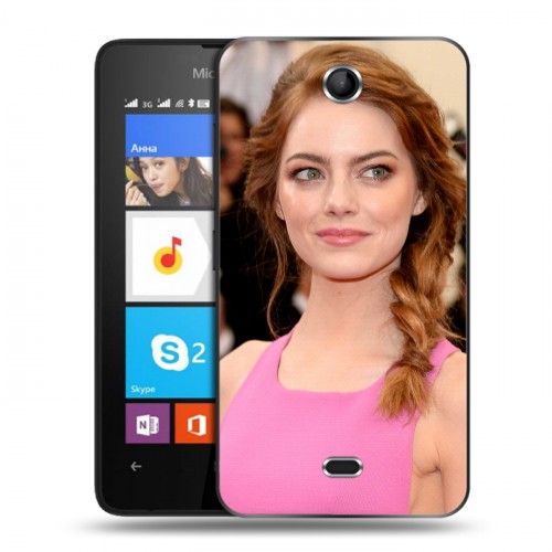 Дизайнерский силиконовый чехол для Microsoft Lumia 430 Dual SIM Эмма Стоун