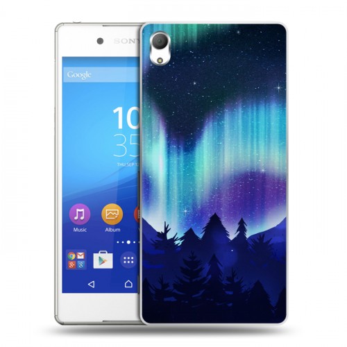 Дизайнерский пластиковый чехол для Sony Xperia Z3+ Северное сияние