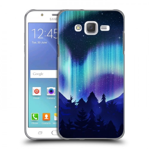 Дизайнерский пластиковый чехол для Samsung Galaxy J5 Северное сияние