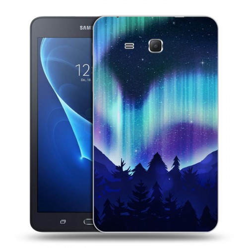 Дизайнерский силиконовый чехол для Samsung Galaxy Tab A 7 (2016) Северное сияние