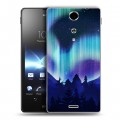 Дизайнерский пластиковый чехол для Sony Xperia TX Северное сияние