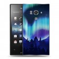 Дизайнерский пластиковый чехол для Sony Xperia acro S Северное сияние