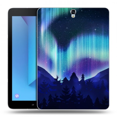 Дизайнерский силиконовый чехол для Samsung Galaxy Tab S3 Северное сияние