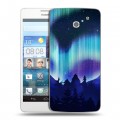 Дизайнерский пластиковый чехол для Huawei Ascend D2 Северное сияние