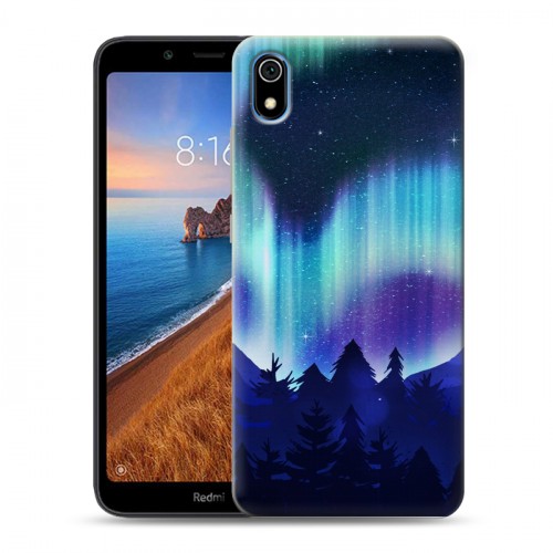 Дизайнерский силиконовый чехол для Xiaomi RedMi 7A Северное сияние