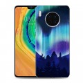 Дизайнерский пластиковый чехол для Huawei Mate 30 Северное сияние