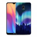 Дизайнерский силиконовый с усиленными углами чехол для Xiaomi RedMi 8A Северное сияние