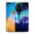 Дизайнерский пластиковый чехол для Huawei P40 Pro Северное сияние