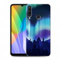 Дизайнерский пластиковый чехол для Huawei Y6p Северное сияние