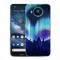 Дизайнерский силиконовый чехол для Nokia 8.3 Северное сияние