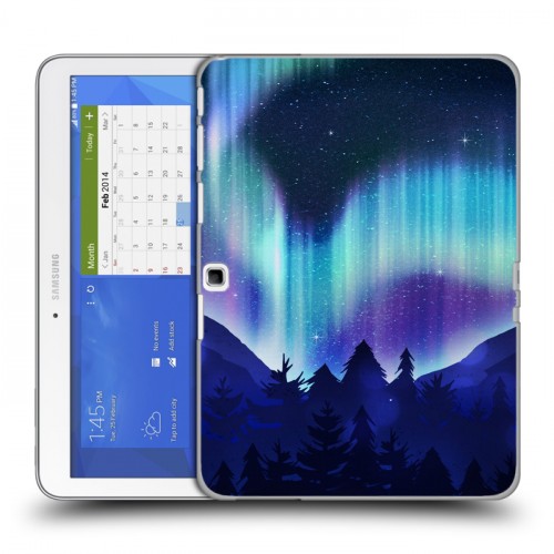Дизайнерский силиконовый чехол для Samsung Galaxy Tab 4 10.1 Северное сияние