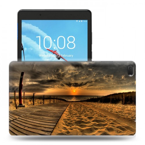 Дизайнерский силиконовый чехол для Lenovo Tab E8 пляж