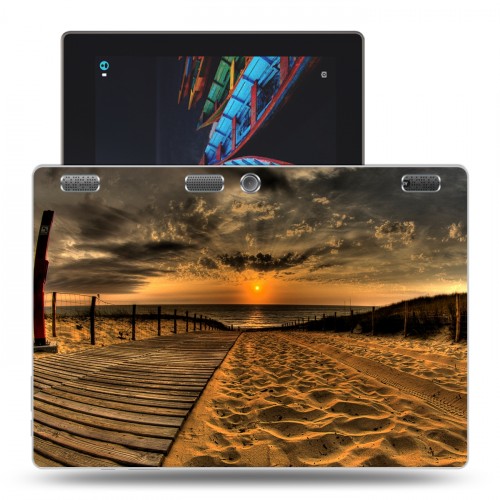 Дизайнерский силиконовый чехол для Lenovo Tab 2 A10 пляж