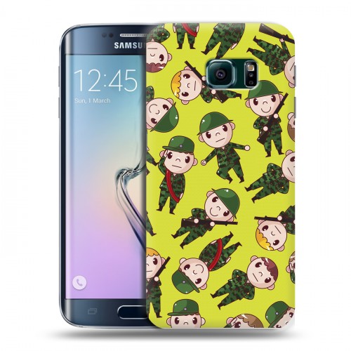 Дизайнерский пластиковый чехол для Samsung Galaxy S6 Edge 23 февраля