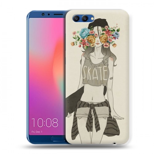 Дизайнерский пластиковый чехол для Huawei Honor View 10 Цветочные красавицы Дизайнерский пластиковый чехол для Huawei Honor View 10 Цветочные красавицы