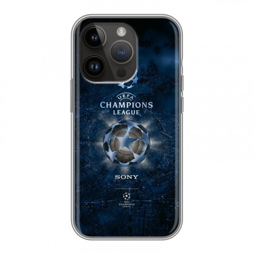Дизайнерский силиконовый чехол для Iphone 14 Pro лига чемпионов
