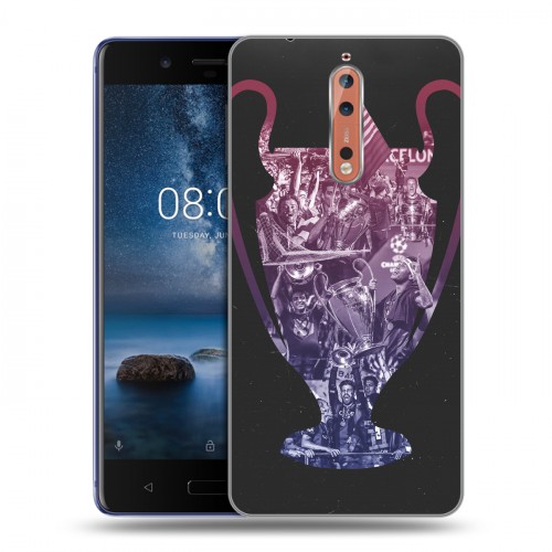 Дизайнерский пластиковый чехол для Nokia 8 лига чемпионов