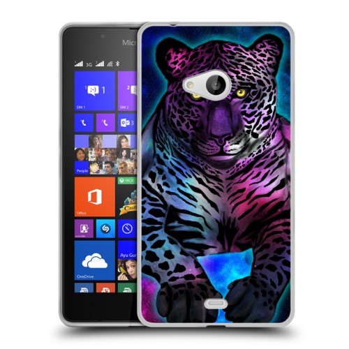 Дизайнерский пластиковый чехол для Microsoft Lumia 540 Яркие животные