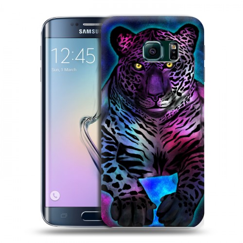 Дизайнерский пластиковый чехол для Samsung Galaxy S6 Edge Яркие животные