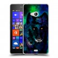 Дизайнерский пластиковый чехол для Microsoft Lumia 540 Яркие животные