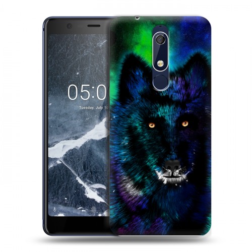 Дизайнерский пластиковый чехол для Nokia 5.1 Яркие животные