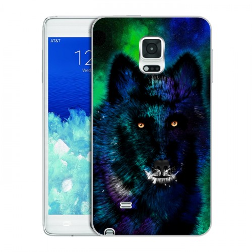 Дизайнерский пластиковый чехол для Samsung Galaxy Note Edge Яркие животные