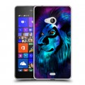 Дизайнерский пластиковый чехол для Microsoft Lumia 540 Яркие животные