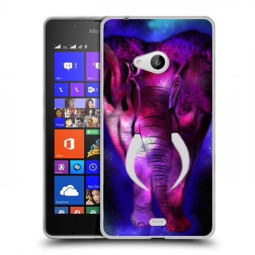 Дизайнерский пластиковый чехол для Microsoft Lumia 540 Яркие животные