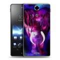 Дизайнерский пластиковый чехол для Sony Xperia TX Яркие животные