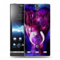 Дизайнерский пластиковый чехол для Sony Xperia S Яркие животные