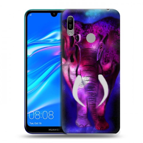 Дизайнерский пластиковый чехол для Huawei Y6 (2019) Яркие животные