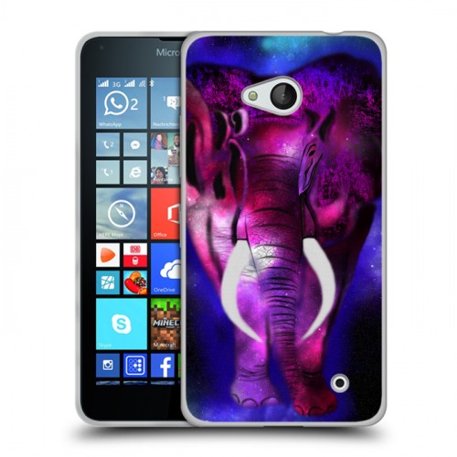 Дизайнерский пластиковый чехол для Microsoft Lumia 640 Яркие животные