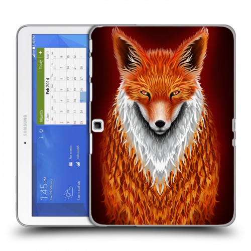 Дизайнерский силиконовый чехол для Samsung Galaxy Tab 4 10.1 Лиса