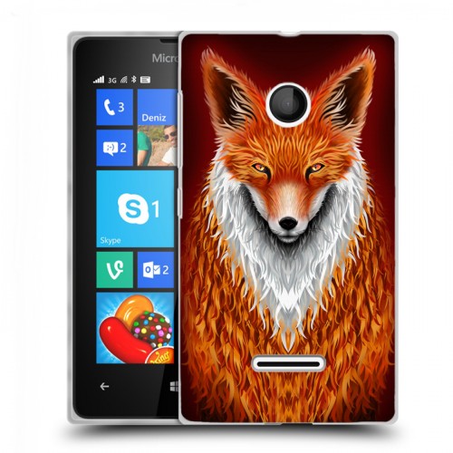 Дизайнерский пластиковый чехол для Microsoft Lumia 435 Лиса