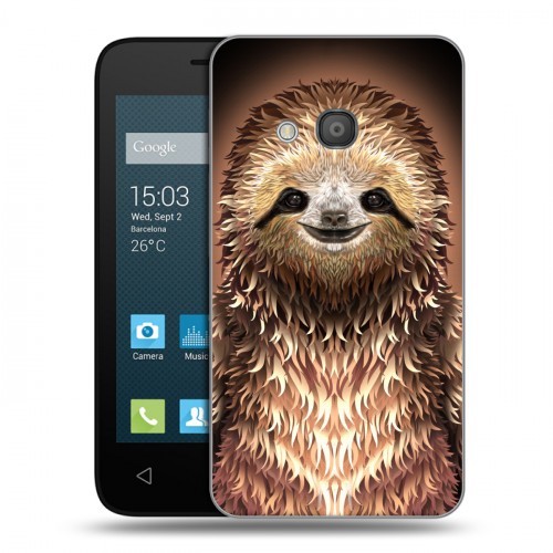 Дизайнерский силиконовый чехол для Alcatel One Touch Pixi 4 (4) Яркие животные