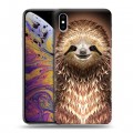 Дизайнерский силиконовый чехол для Iphone Xs Max Яркие животные