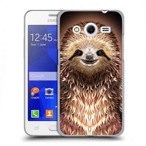 Дизайнерский пластиковый чехол для Samsung Galaxy Core 2 Яркие животные