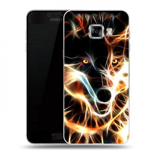 Дизайнерский пластиковый чехол для Samsung Galaxy C5 Пламенные животные