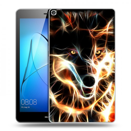 Дизайнерский силиконовый чехол для Huawei MediaPad T3 8 Пламенные животные