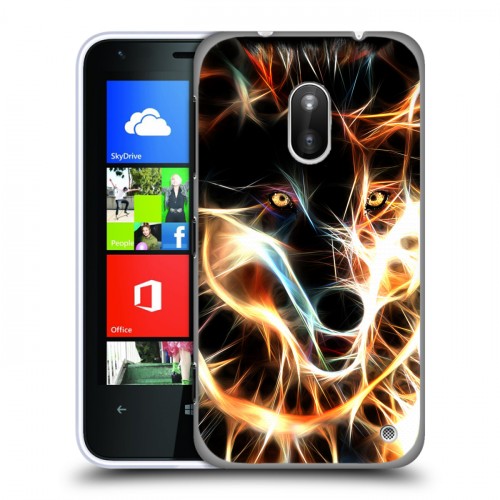 Дизайнерский пластиковый чехол для Nokia Lumia 620 Пламенные животные