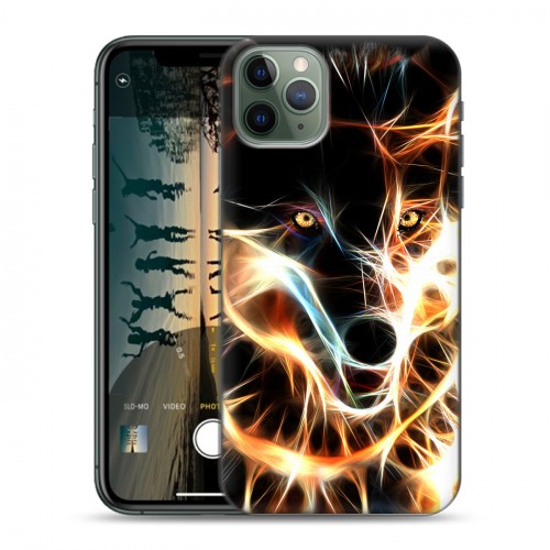 Дизайнерский пластиковый чехол для Iphone 11 Pro Пламенные животные