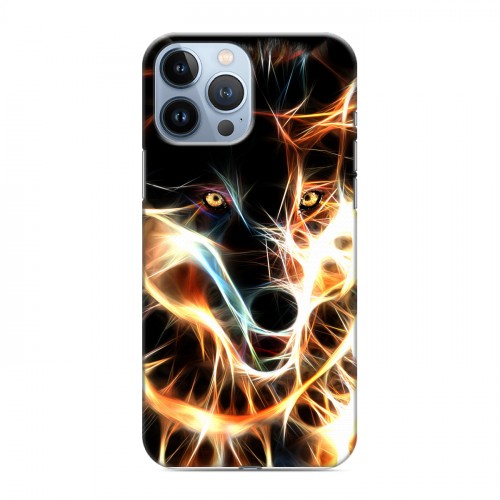 Дизайнерский силиконовый чехол для Iphone 13 Pro Max Пламенные животные