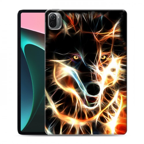 Дизайнерский силиконовый с усиленными углами чехол для Xiaomi Pad 5 Пламенные животные